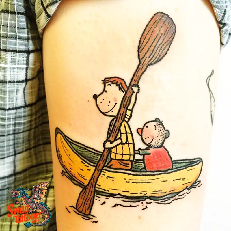 120 Canoe Paddle Tattoo Designs: Symbolism and Meaning 114 canoe paddle