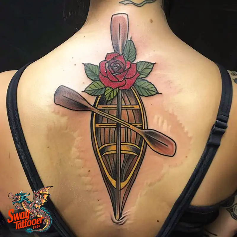 120 Canoe Paddle Tattoo Designs: Symbolism and Meaning 107 canoe paddle10