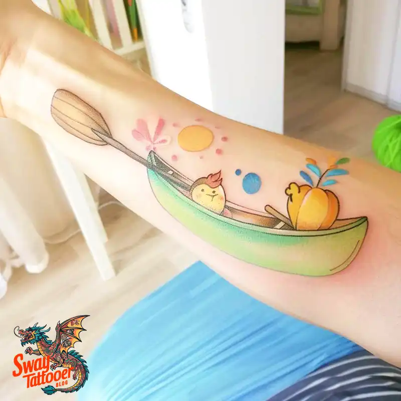 120 Canoe Paddle Tattoo Designs: Symbolism and Meaning 115 canoe paddle12