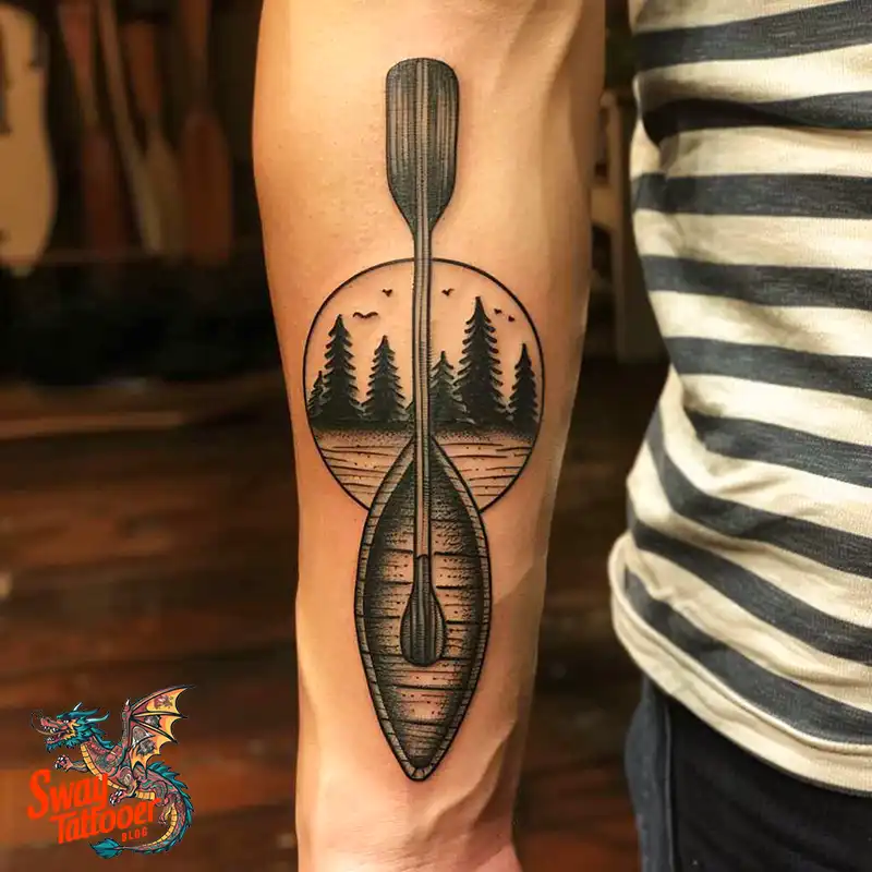 120 Canoe Paddle Tattoo Designs: Symbolism and Meaning 97 Canoe Paddle Tattoo