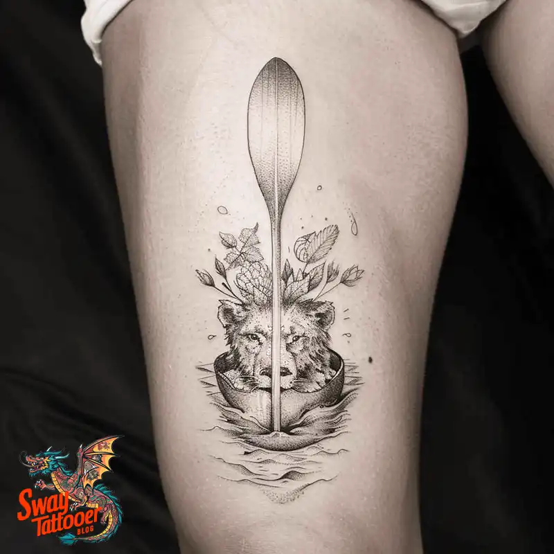 120 Canoe Paddle Tattoo Designs: Symbolism and Meaning 104 canoe paddle7