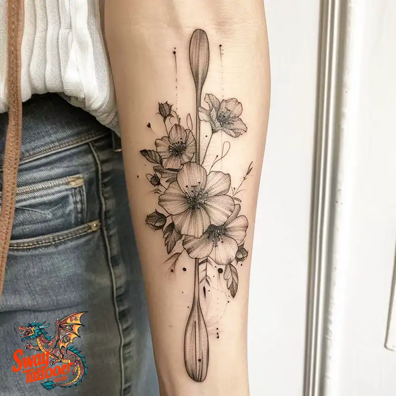 120 Canoe Paddle Tattoo Designs: Symbolism and Meaning 105 canoe paddle8
