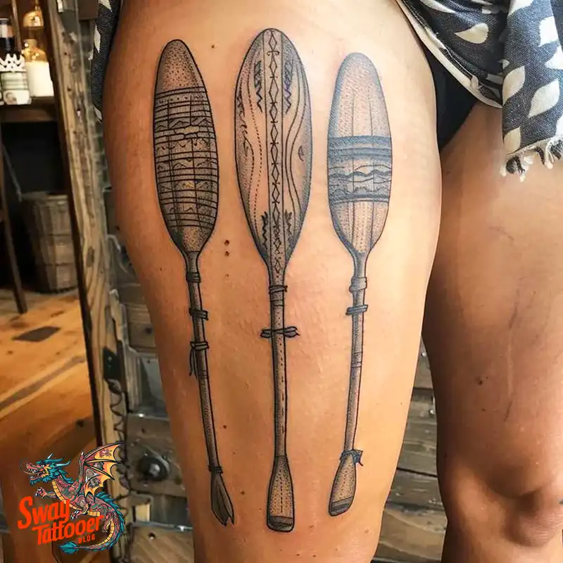 120 Canoe Paddle Tattoo Designs: Symbolism and Meaning 34 Canoe Paddle Tattoo Designs