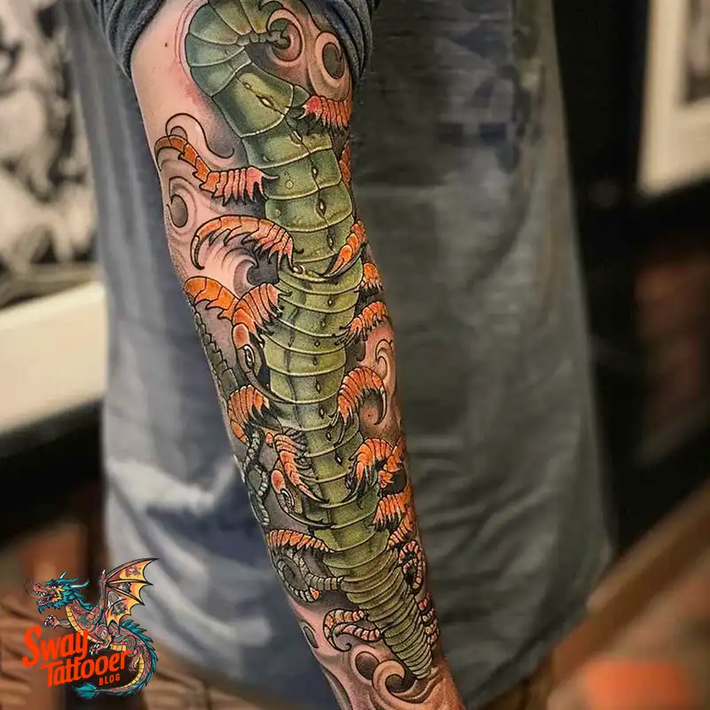 100 Centipede Tattoo Designs Symbolism, Style, & Longevity 89 centipede4