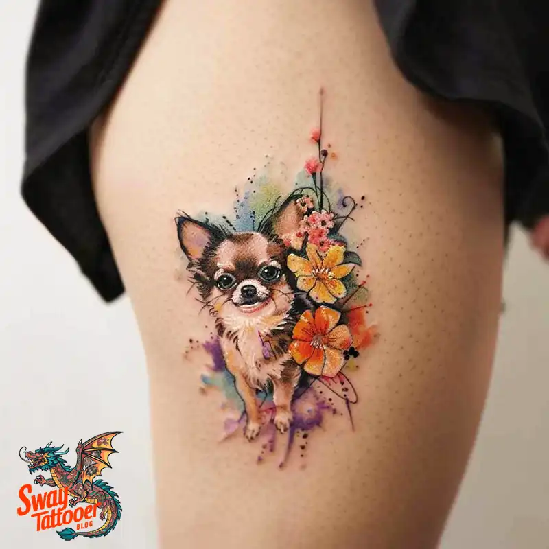 100 Chihuahua Tattoo Designs: Symbolism and Meaning 75 chihuahua10