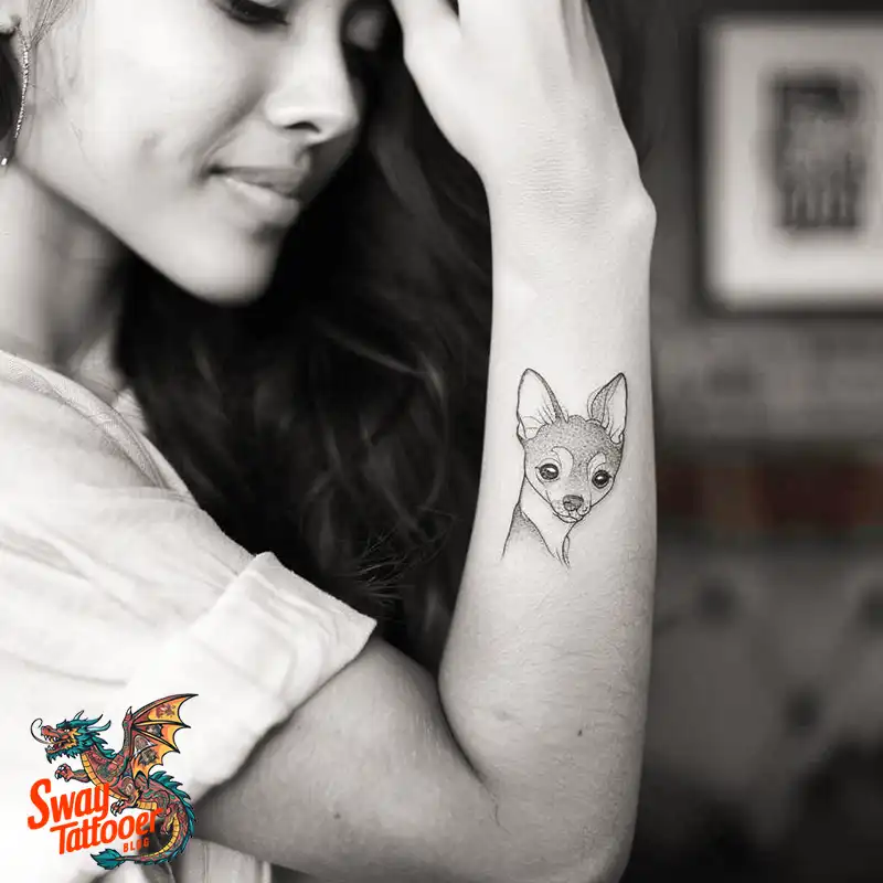 100 Chihuahua Tattoo Designs: Symbolism and Meaning 39 chihuahua tattoo design