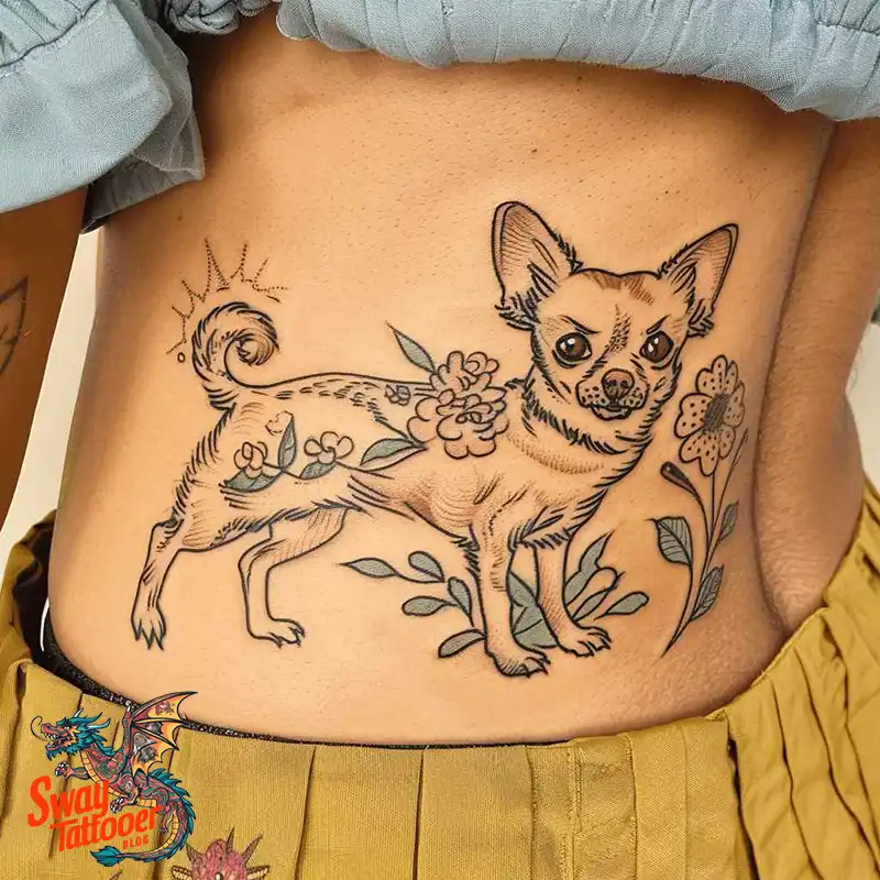100 Chihuahua Tattoo Designs: Symbolism and Meaning 34 chihuahua tattoo design