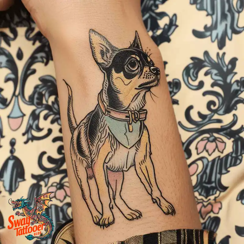 100 Chihuahua Tattoo Designs: Symbolism and Meaning 33 chihuahua tattoo design