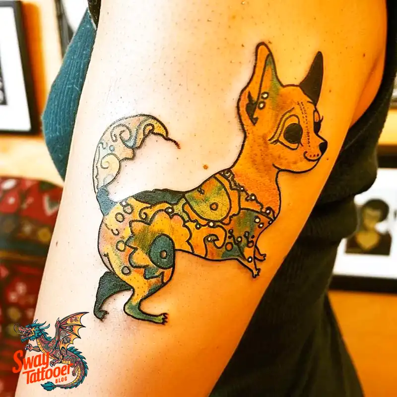 100 Chihuahua Tattoo Designs: Symbolism and Meaning 20 chihuahua tattoo design