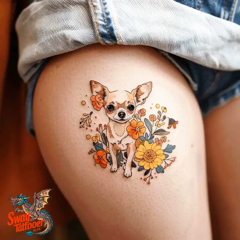 100 Chihuahua Tattoo Designs: Symbolism and Meaning 76 chihuahua9