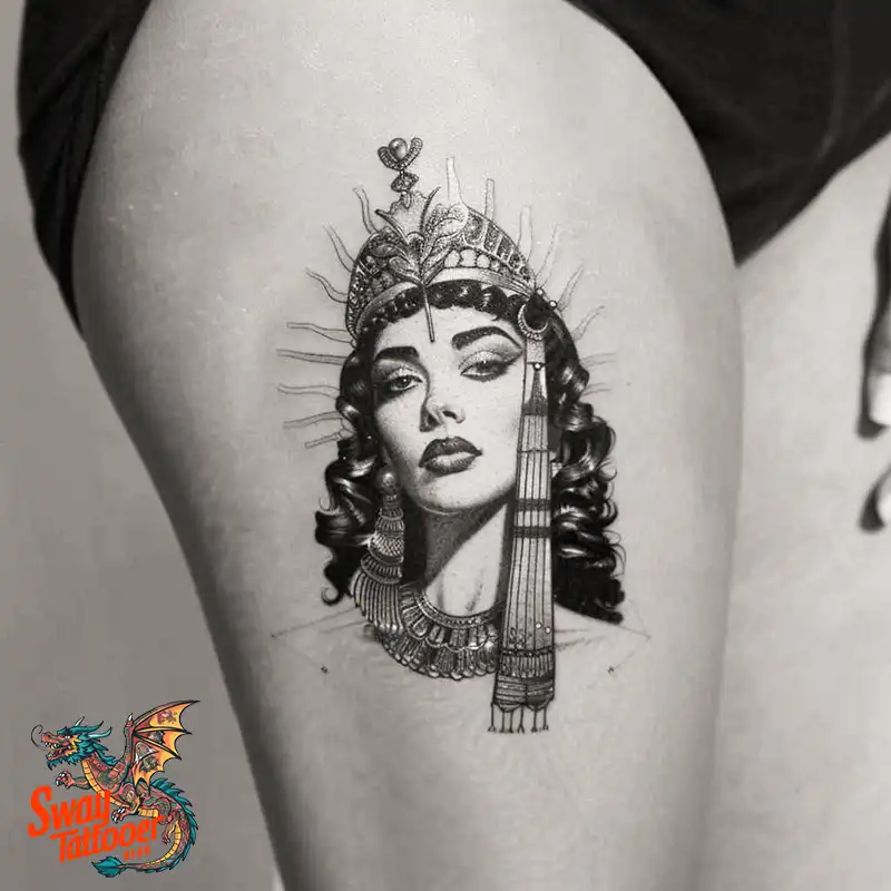 100 Cleopatra Tattoo Design Ideas: Symbolism & Meaning 78 cleopatra13