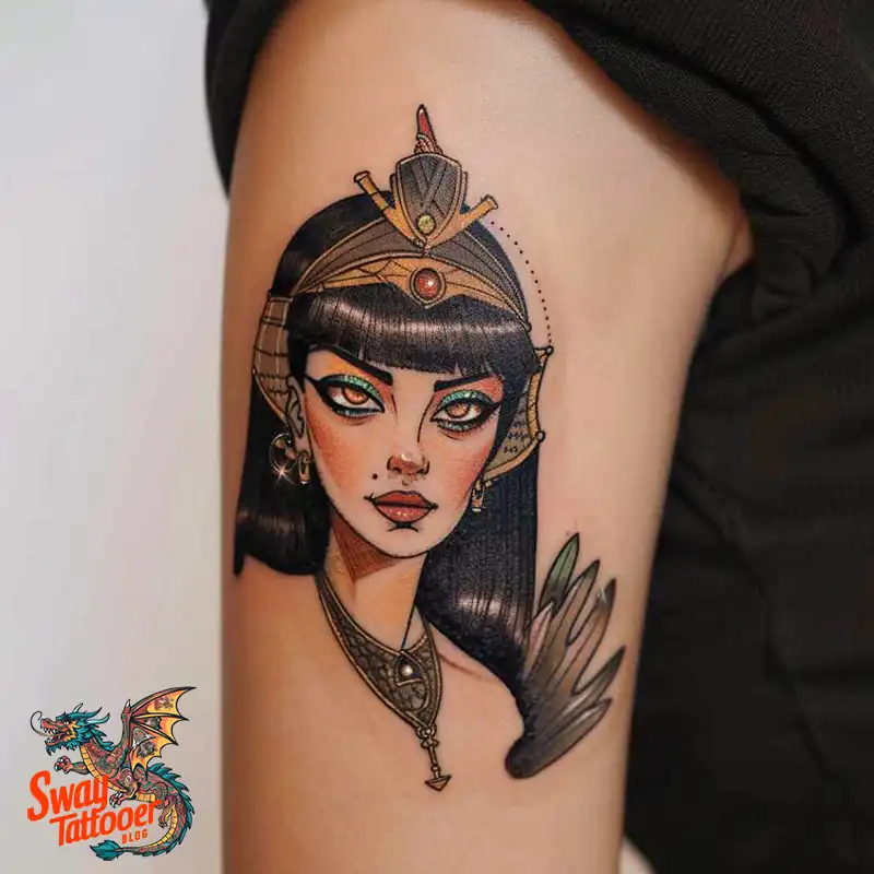 100 Cleopatra Tattoo Design Ideas: Symbolism & Meaning 89 cleopatra2