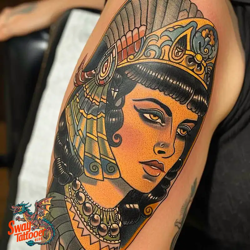100 Cleopatra Tattoo Design Ideas: Symbolism & Meaning 87 cleopatra4