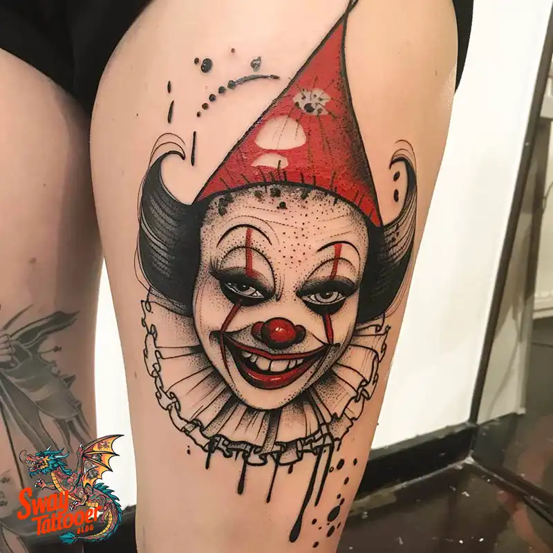 150 Clown Tattoo Design Ideas: Symbolism & Cultural Context 145 clown10