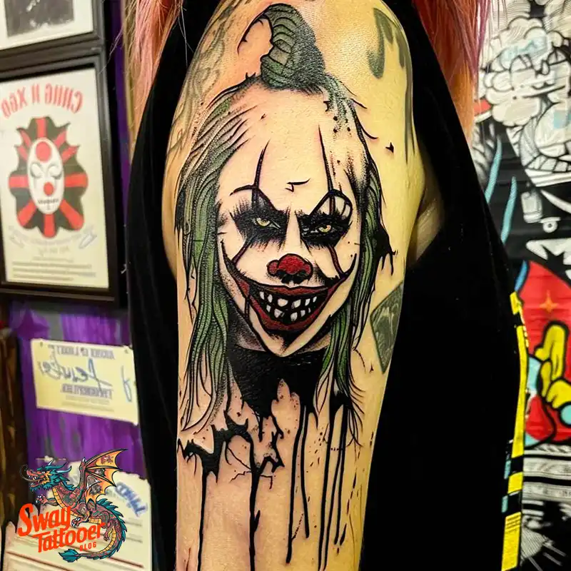 150 Clown Tattoo Design Ideas: Symbolism & Cultural Context 54 clown tattoo ideas