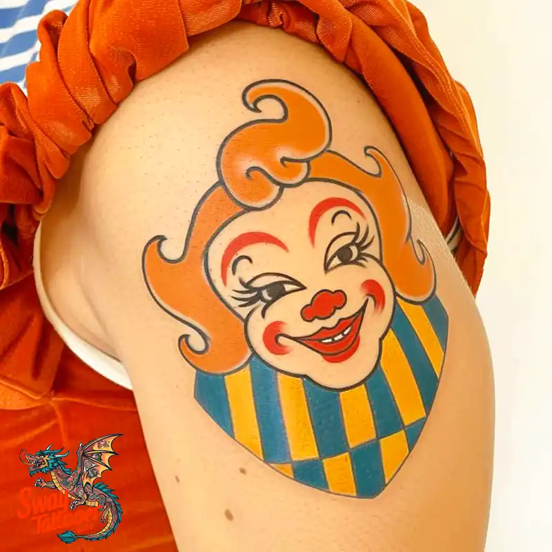 150 Clown Tattoo Design Ideas: Symbolism & Cultural Context 33 clown tattoo design
