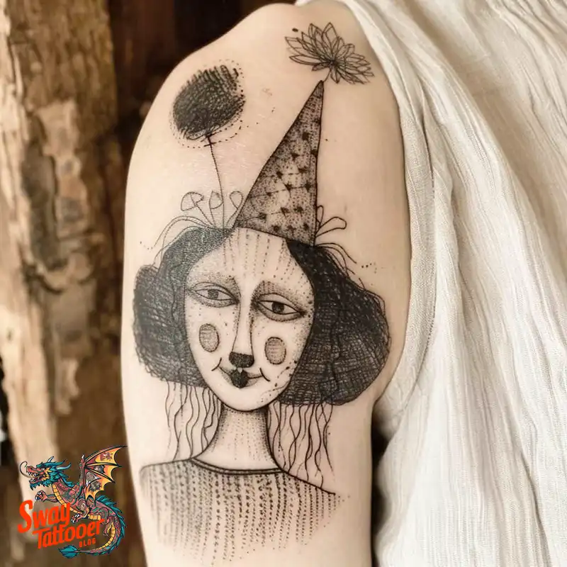 150 Clown Tattoo Design Ideas: Symbolism & Cultural Context 11 clown tattoo design