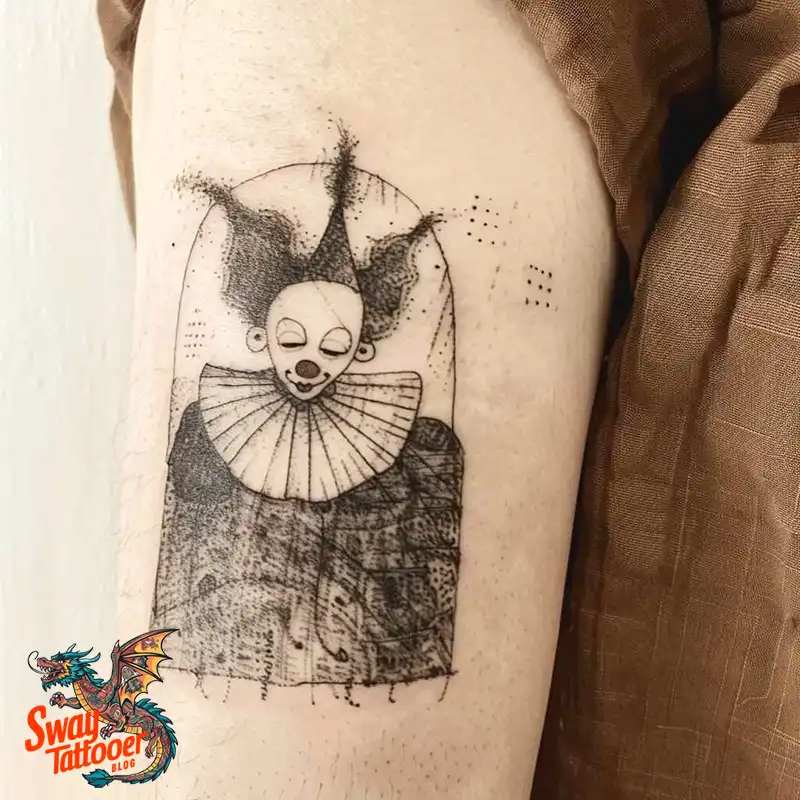 150 Clown Tattoo Design Ideas: Symbolism & Cultural Context 4 clown tattoo design