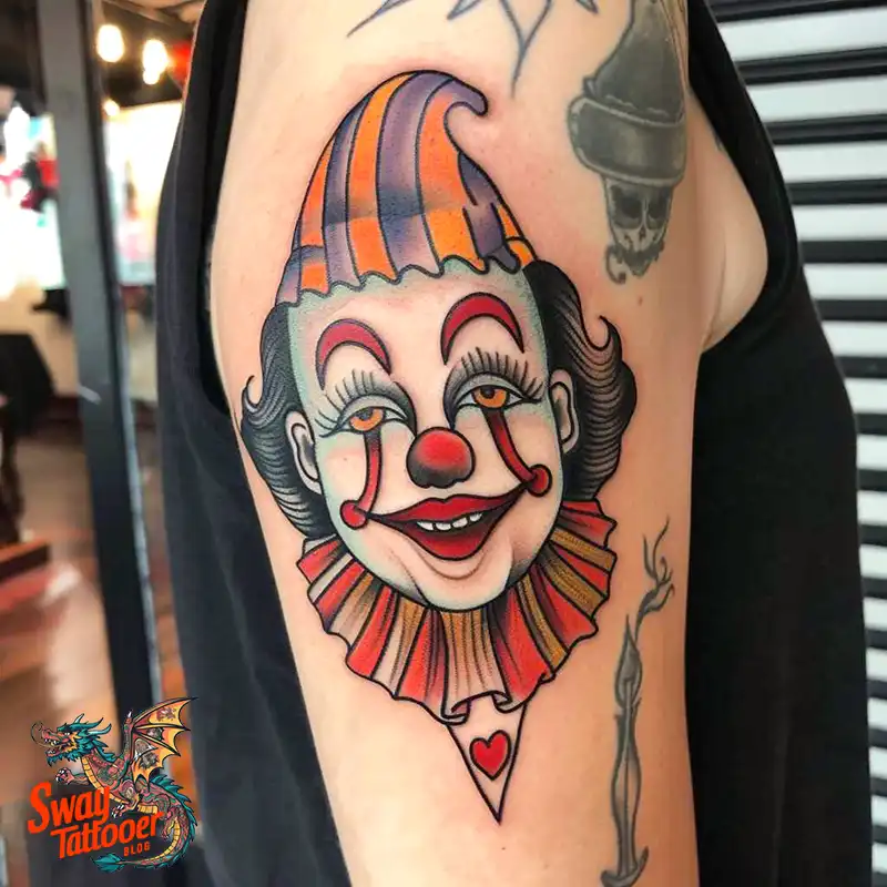 150 Clown Tattoo Design Ideas: Symbolism & Cultural Context 3 clown tattoo design