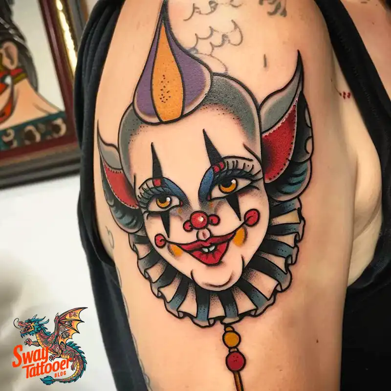 150 Clown Tattoo Design Ideas: Symbolism & Cultural Context 2 clown tattoo design
