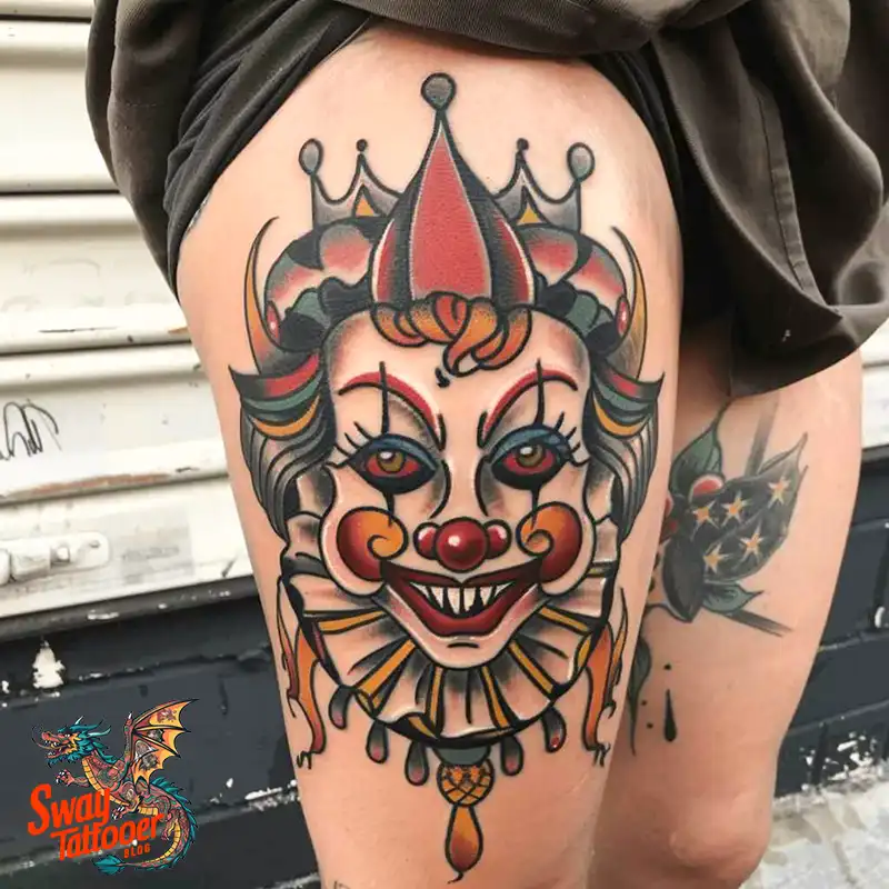 150 Clown Tattoo Design Ideas: Symbolism & Cultural Context 1 clown tattoo design