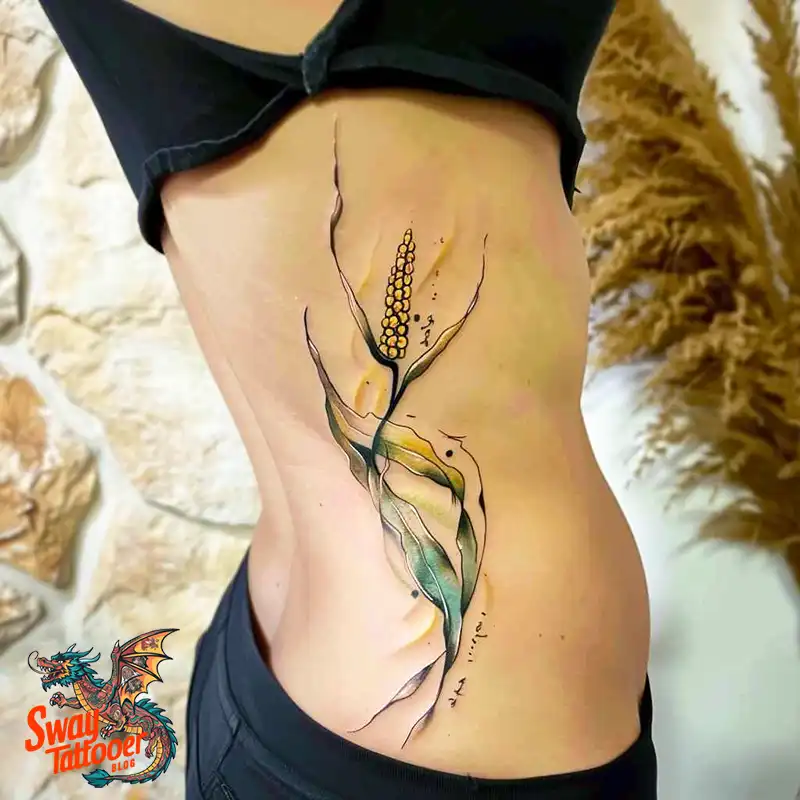 corn stalk tattoo