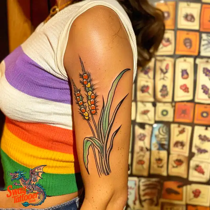 corn stalk tattoo
