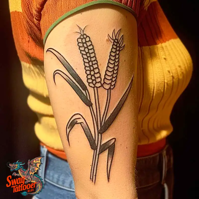 corn stalk tattoo