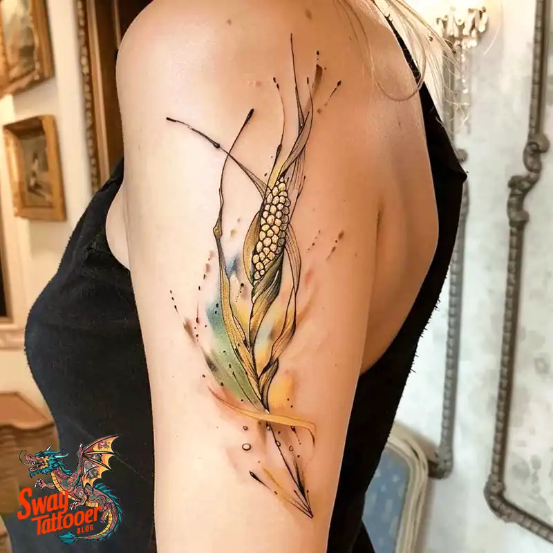 corn stalk tattoo