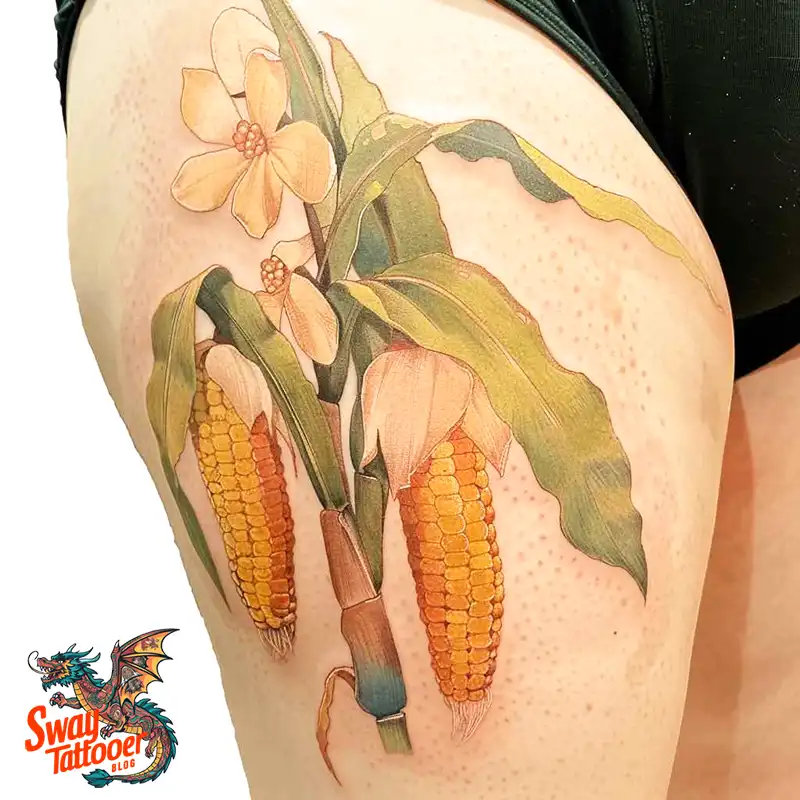 corn stalk tattoo