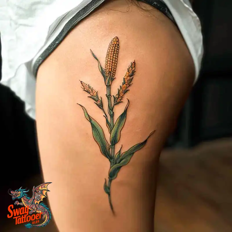 corn stalk tattoo