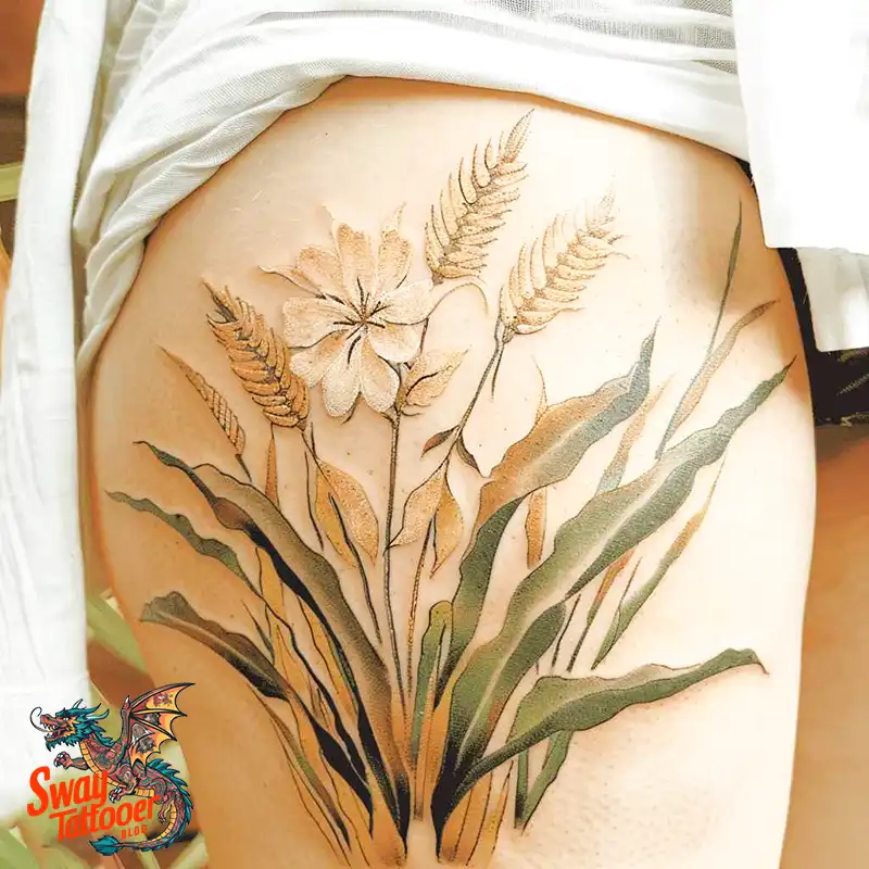 corn stalk tattoo