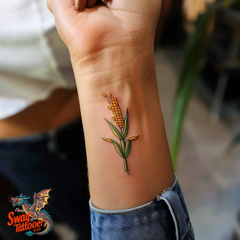 corn stalk tattoo