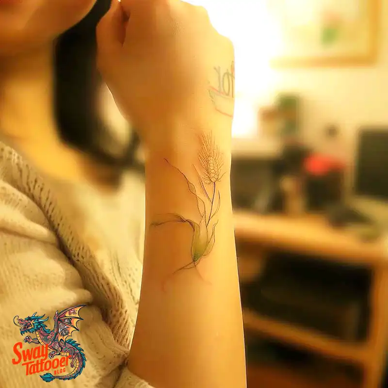 corn stalk tattoo