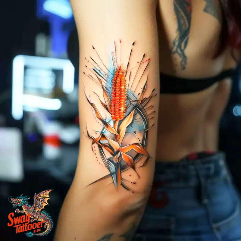corn stalk tattoo