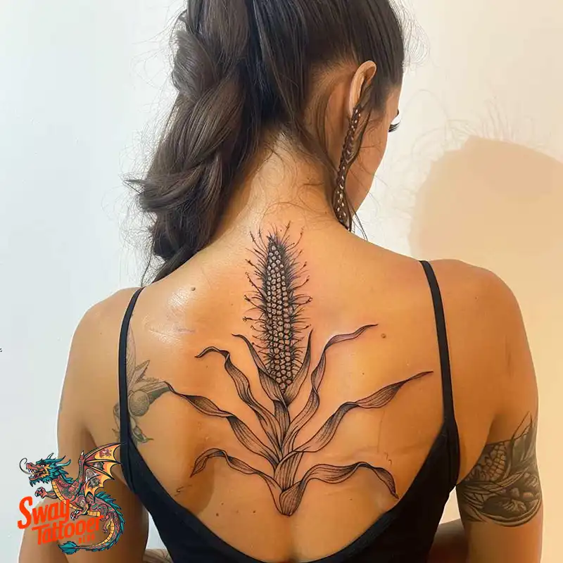 corn stalk tattoo