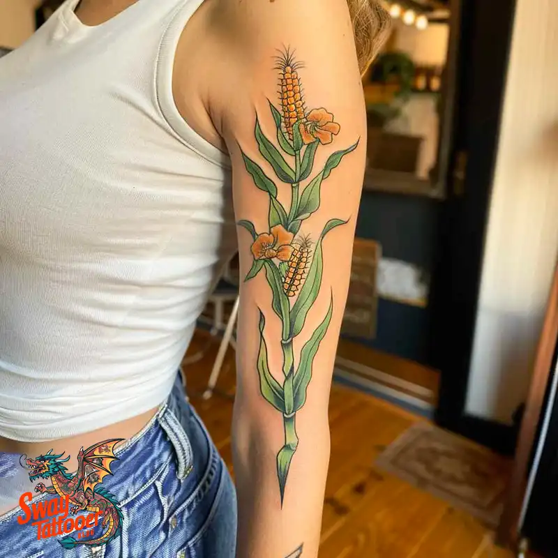 corn stalk tattoo ideas