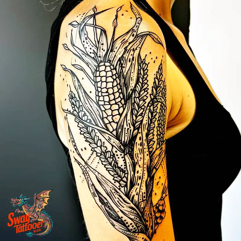 corn stalk tattoo designs