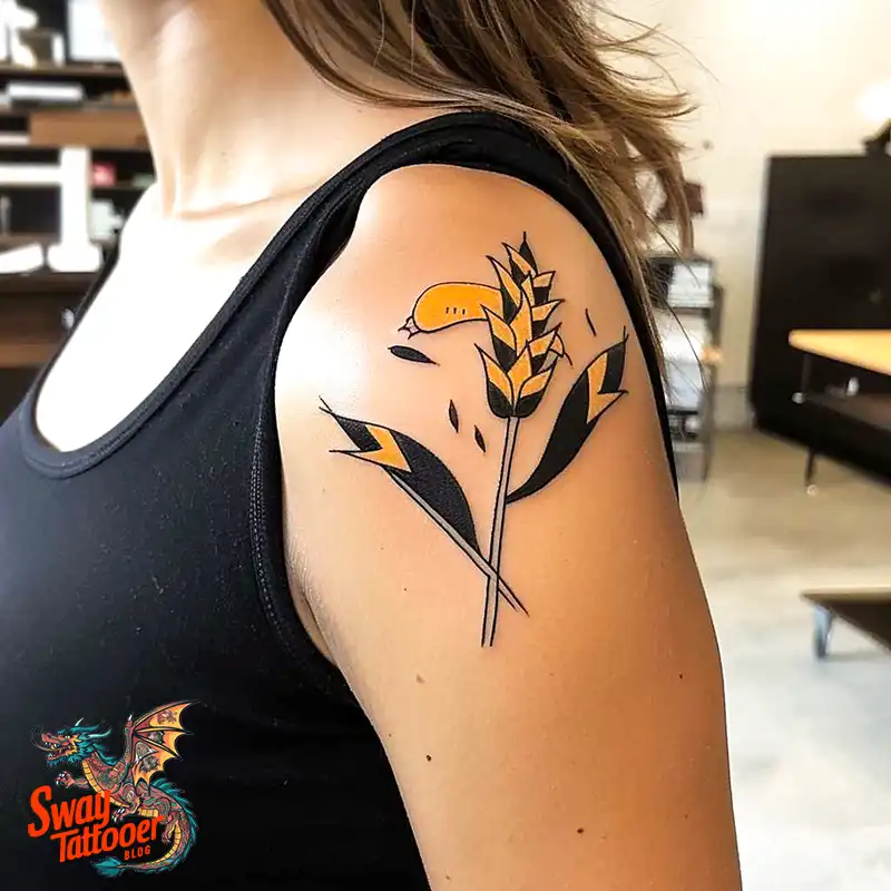 corn stalk tattoo