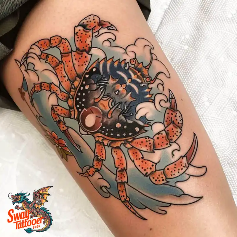 120 Crab Tattoo Design Ideas with Meaning and Symbolism 107 crab10