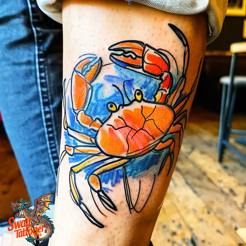120 Crab Tattoo Design Ideas with Meaning and Symbolism 11 Crab Tattoo Design Ideas