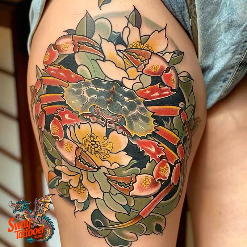 120 Crab Tattoo Design Ideas with Meaning and Symbolism 106 crab11