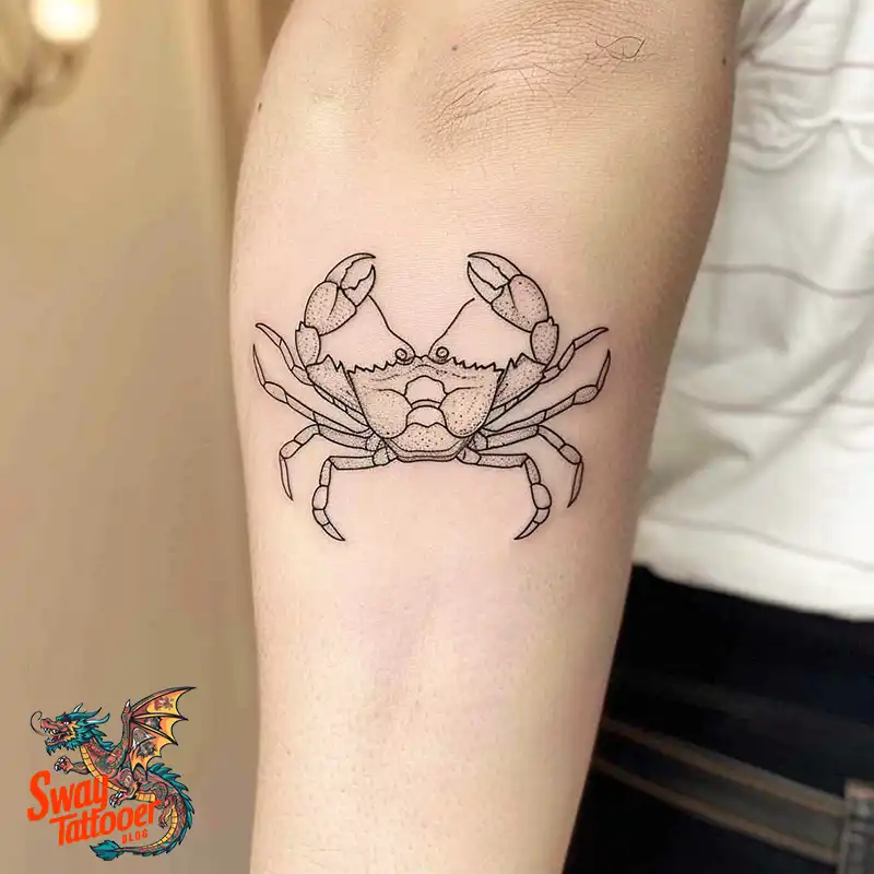 120 Crab Tattoo Design Ideas with Meaning and Symbolism 99 crab15