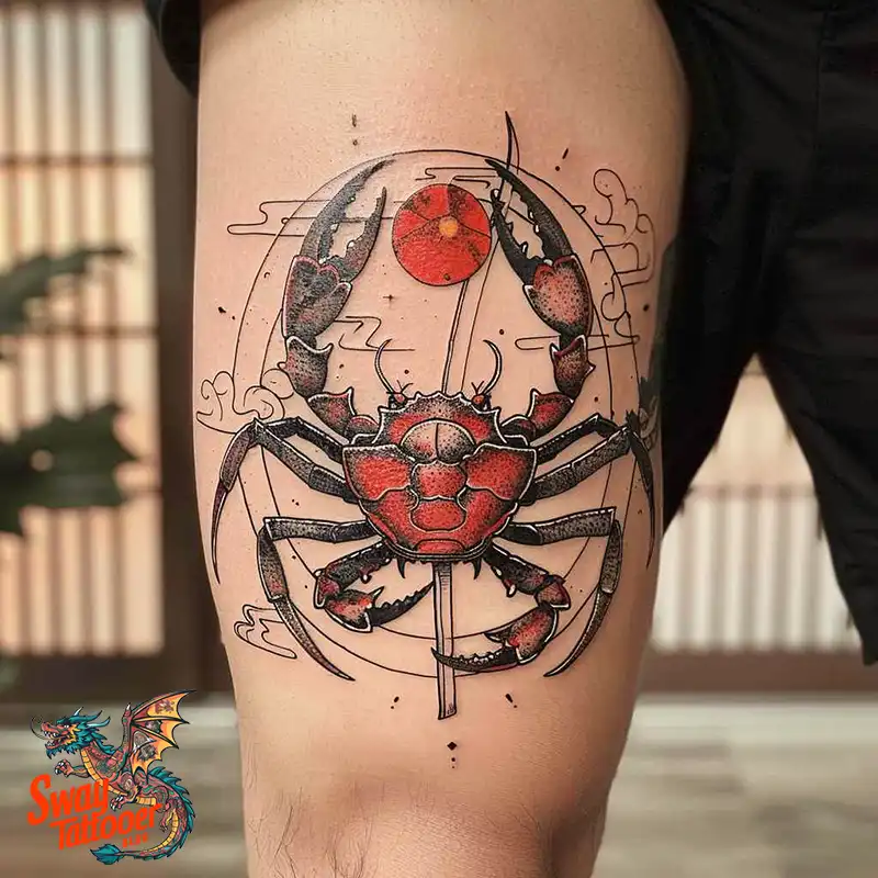 120 Crab Tattoo Design Ideas with Meaning and Symbolism 102 crab18