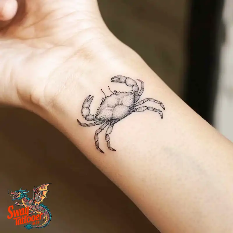 120 Crab Tattoo Design Ideas with Meaning and Symbolism 89 crab29