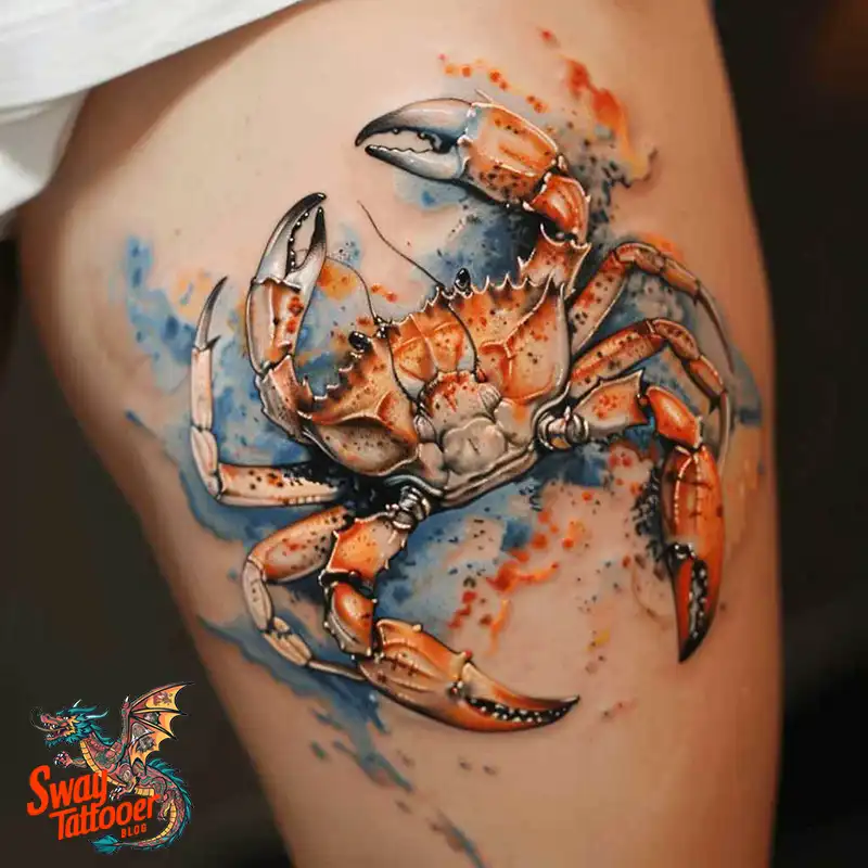 120 Crab Tattoo Design Ideas with Meaning and Symbolism 113 crab4
