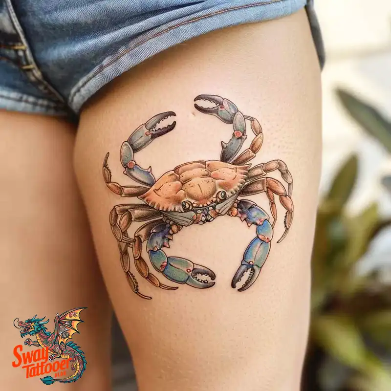 120 Crab Tattoo Design Ideas with Meaning and Symbolism 111 crab6