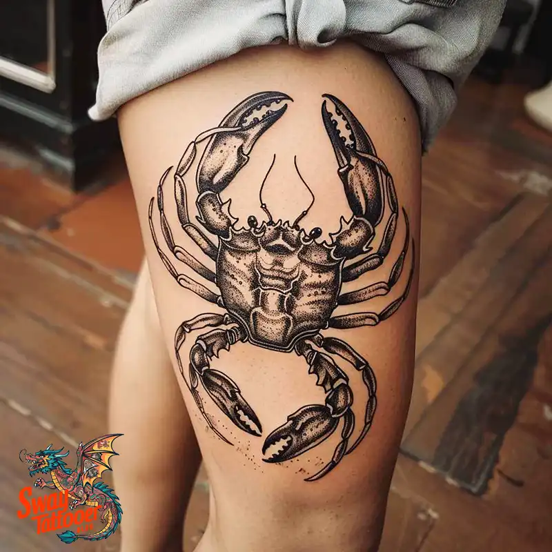 120 Crab Tattoo Design Ideas with Meaning and Symbolism 110 crab7
