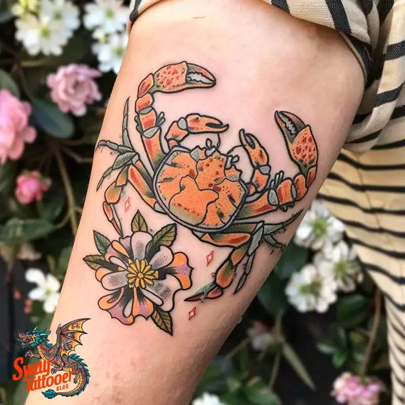 120 Crab Tattoo Design Ideas with Meaning and Symbolism 109 crab8