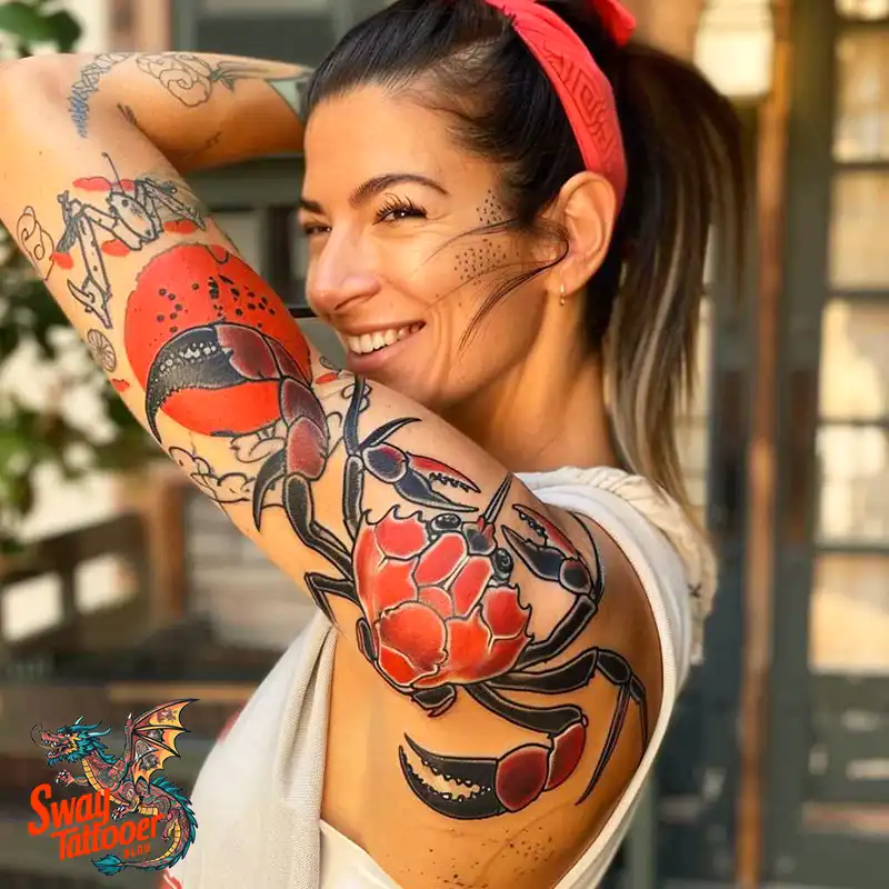 120 Crab Tattoo Design Ideas with Meaning and Symbolism 38 Crab Tattoo Designs